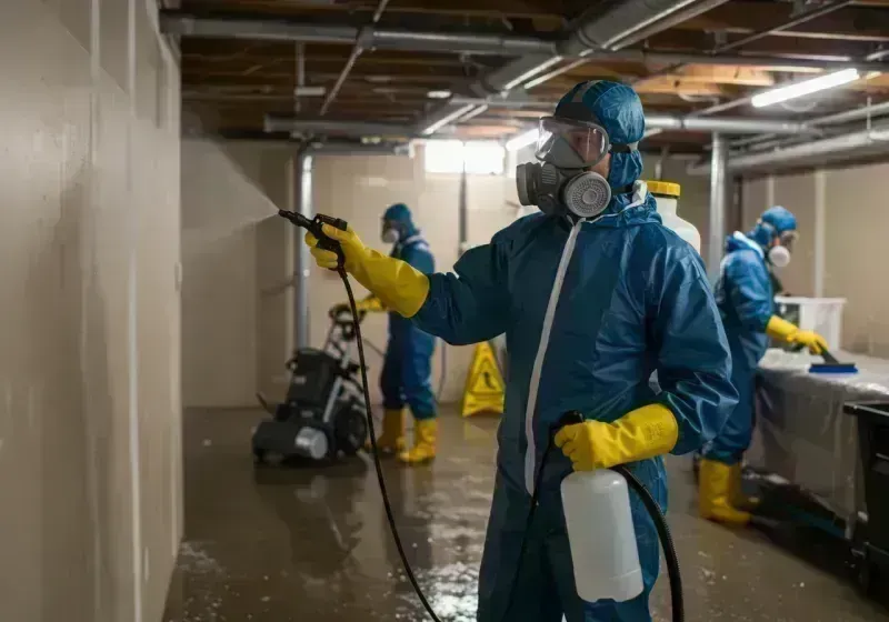 Basement Sanitization and Antimicrobial Treatment process in Auburn, IL